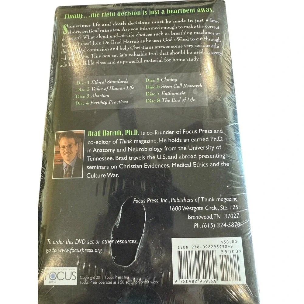8 Ethics Series DVD Set Brad Harrub Christian Evidence Medical Ethics